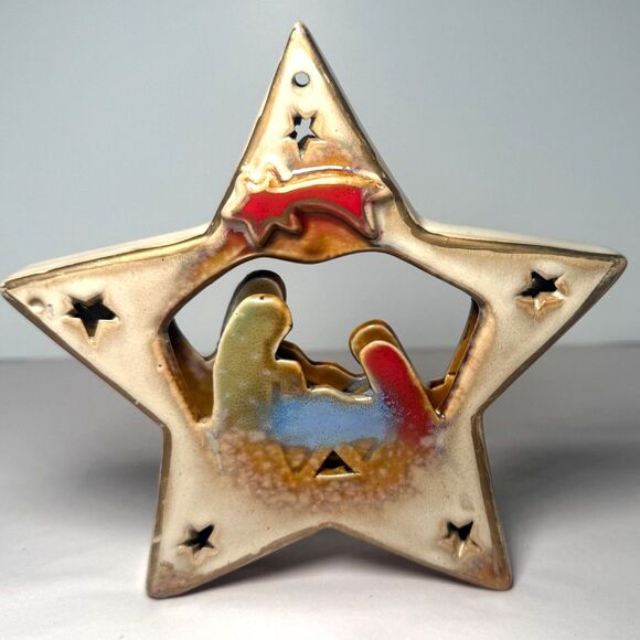 Star Nativity Ornament Decoration‎ Star Jesus Mary Joseph 2 sided - Picture 2 of 6